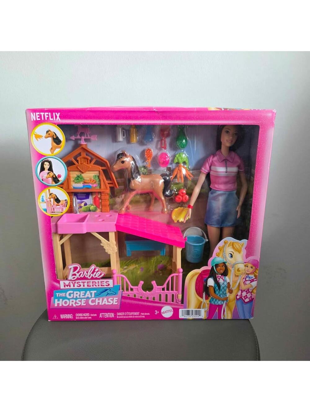 NEW Barbie Mysteries The Great Horse Chase Doll Playset